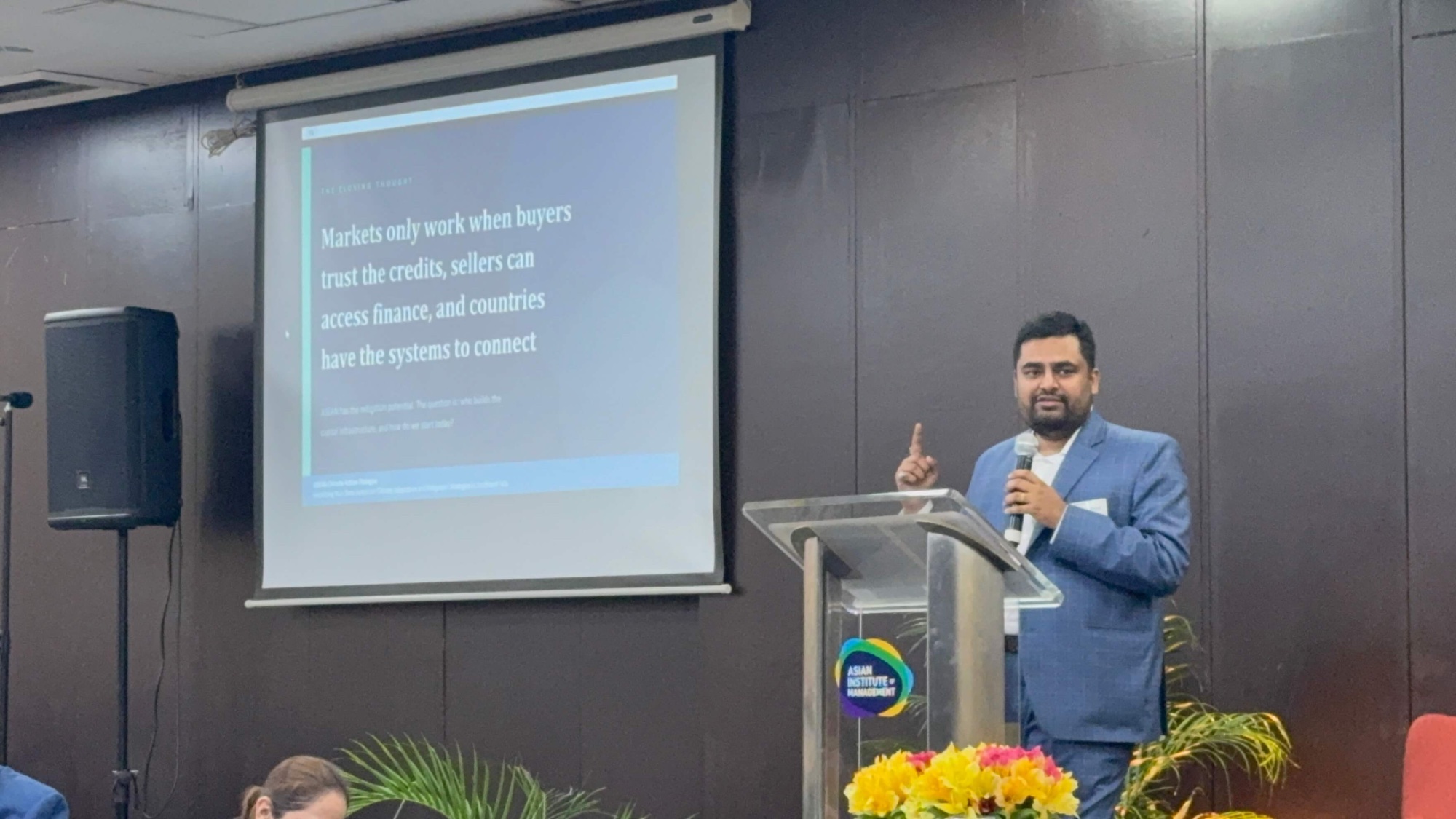 ASEAN Climate Action Dialogue signage at AIM