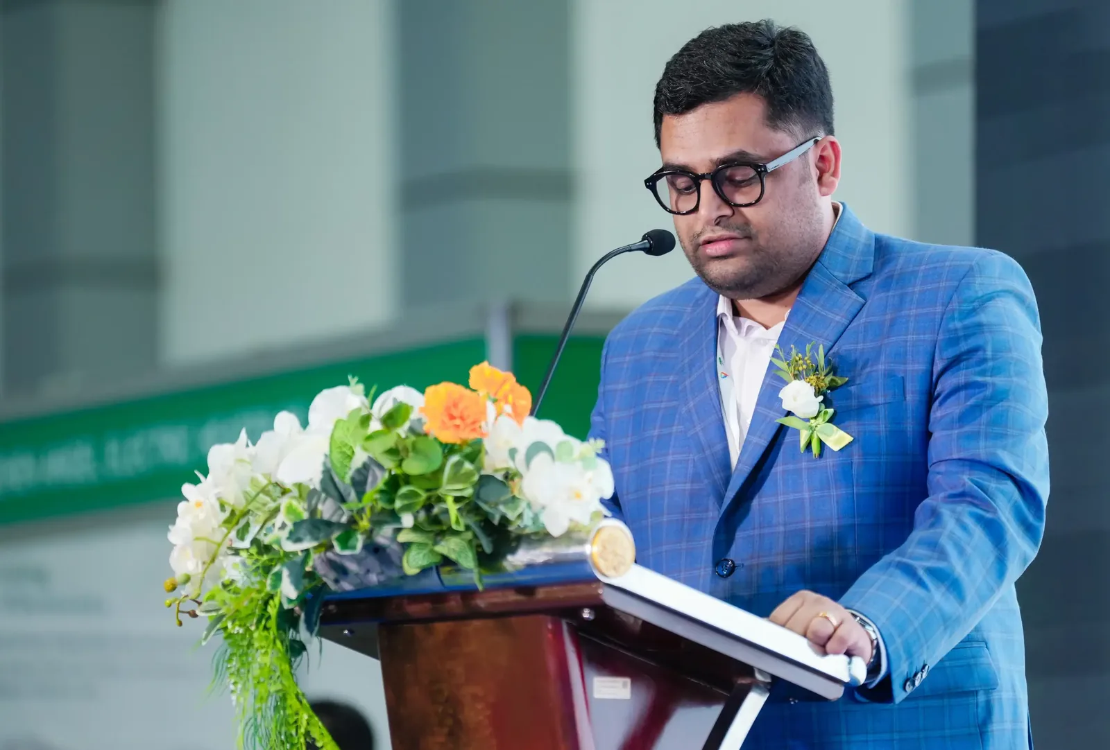 Shaurya Ritwik delivering the inaugural address at an ASEAN energy summit